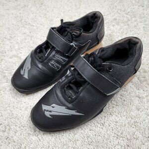 Velaasa Weightlifting Shoe Mens 6.5 Womens 8 Wood Power Lifting Velcro Strap USA